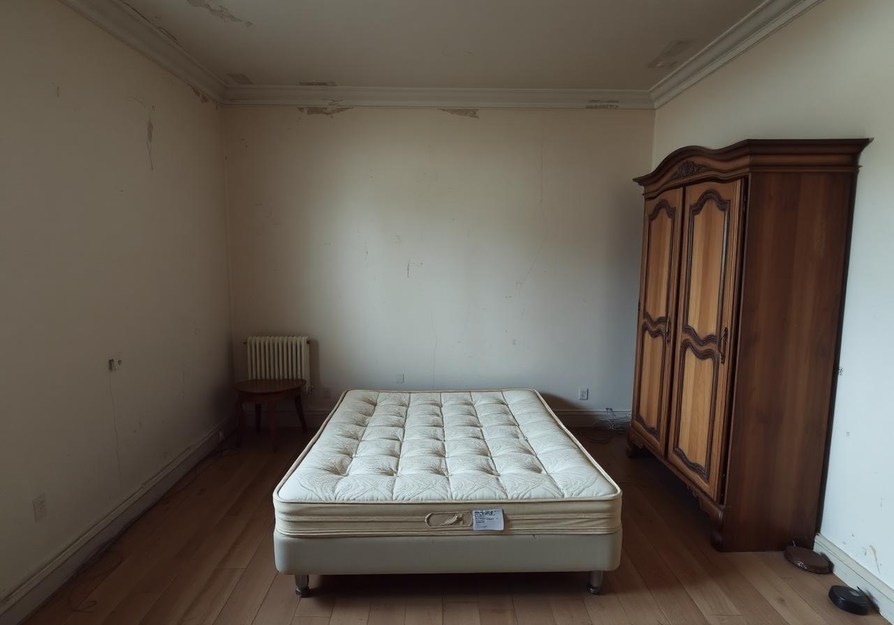 Chambre vide, bien difficile à louer en classique — avant